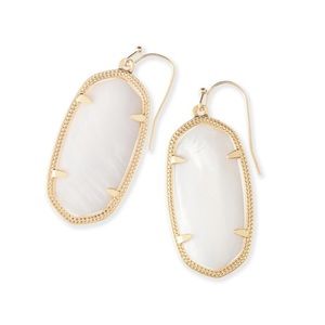 Kendra Scott White Mother of Pearl Elle Earrings